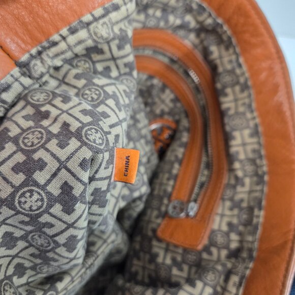 Tory Burch Large Pacey Book Tote Bag Blue Canvas Large Logo Purse - Picture 13 of 16